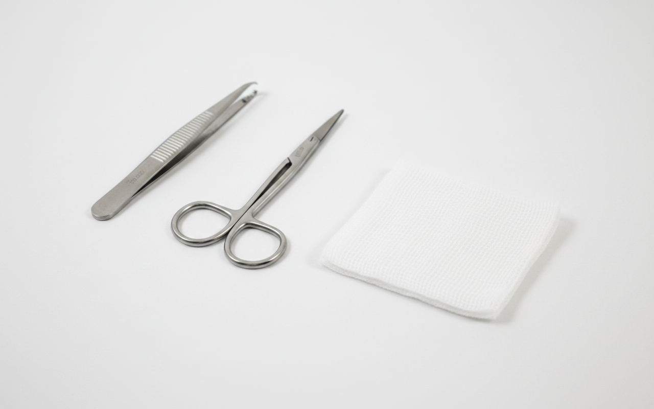 Suture Removal Kit — macro detail — Proven Medical Testing