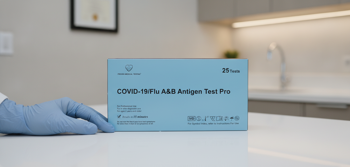 COVID-19/Flu A&B Antigen Test Pro in a point-of-care setting — Proven Medical Testing