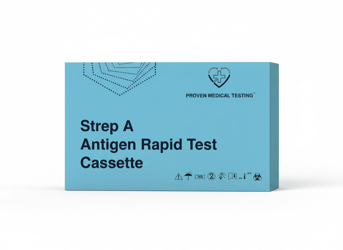 Strep A Antigen Rapid Test — catalog angle — Proven Medical Testing